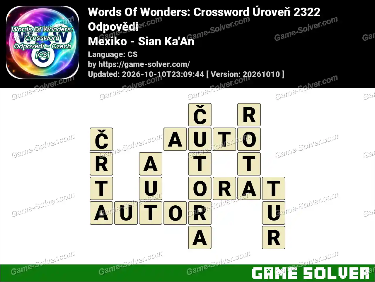 Words Of Wonders: Crossword Úroveň 2322 Odpovědi – Mexiko – Sian Ka’An